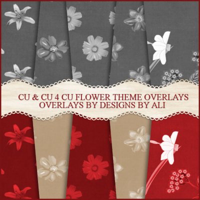CU/CU4CU Flower Theme Overlays & Papers