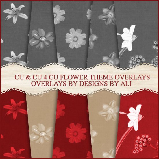 CU/CU4CU Flower Theme Overlays & Papers - Click Image to Close