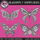 KPD-CU4CU Butterfly Templates Pack