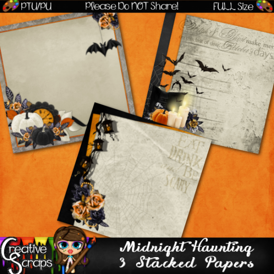 Midnight Haunting Stacked Papers - Click Image to Close