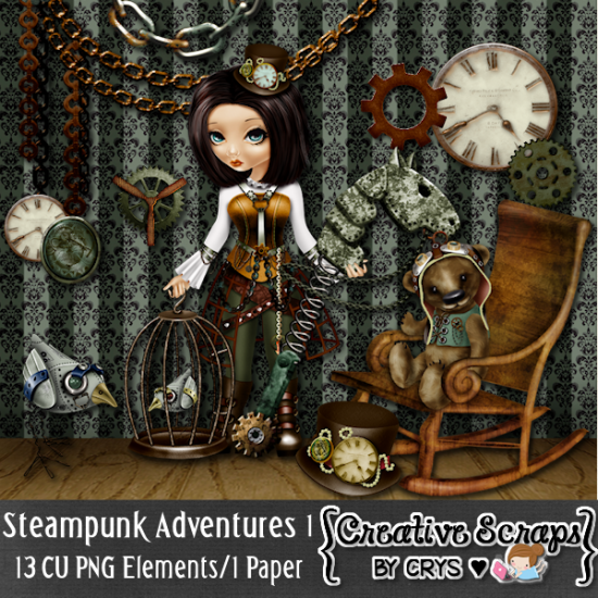 Steampunk Adventures CU Pack 1 - Click Image to Close