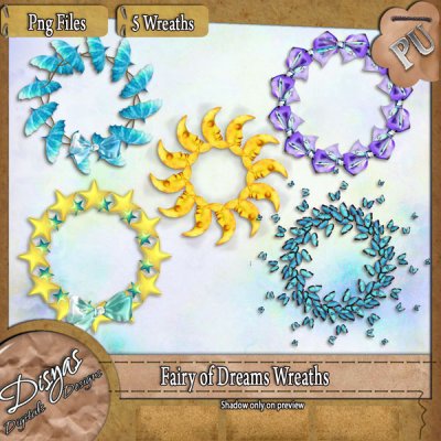 FAIRY OF DREAMS WREATH PACK - TAGGER SIZE