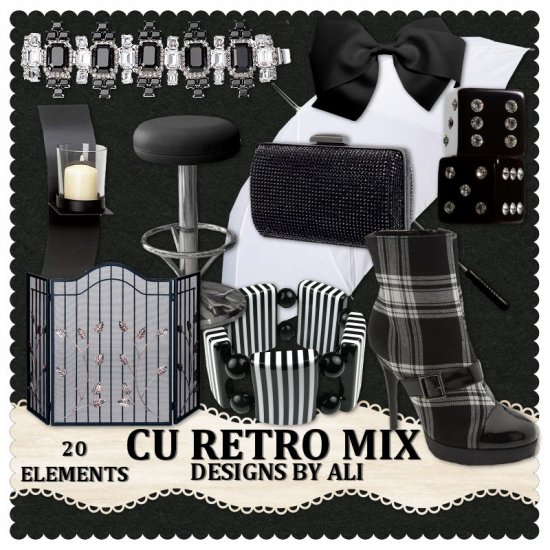 CU Retro Black & White Mix TS - Click Image to Close
