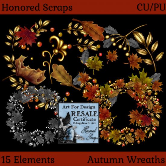 Autumn Wreaths (CU/PU) - Click Image to Close