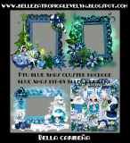 Blue Xmas Cluster Frames package