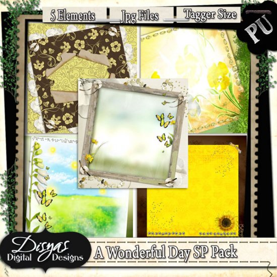 A WONDERFUL DAY STACKED PAPER PACK TAGGER SIZE - Click Image to Close
