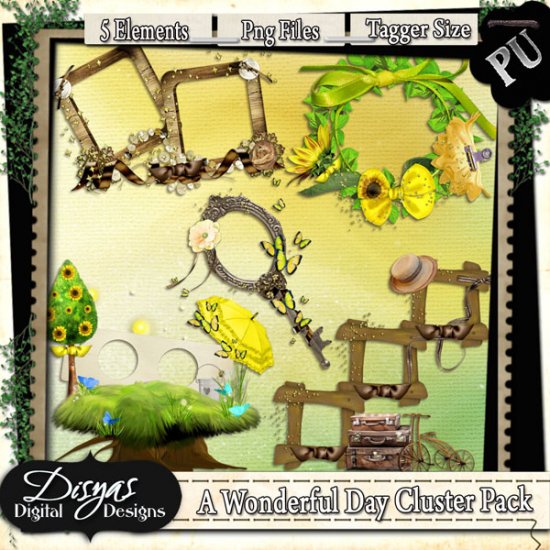 A WONDERFUL DAY CLUSTER PACK TAGGER SIZE - Click Image to Close