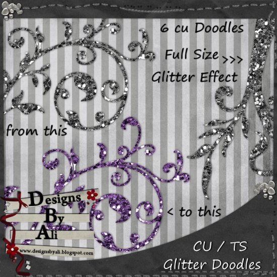 CU Glitter Doodles TS - Click Image to Close