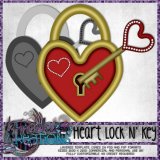 Heart Lock N' Key Template