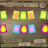 Banner Easter Egg Chick(Script)