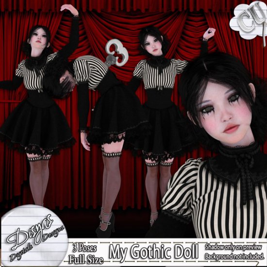 GOTHIC DOLL TUBE PACK CU - Click Image to Close