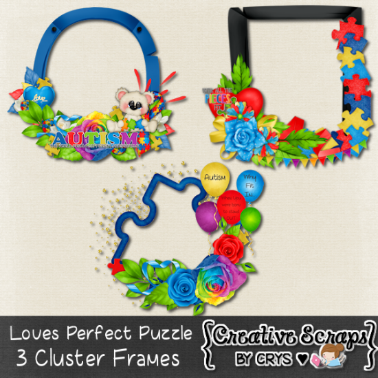 Loves Perfect Puzzle Cluster Frames - Click Image to Close