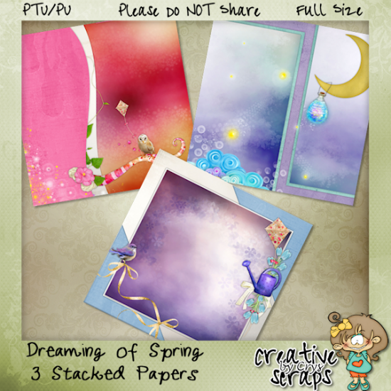 Dreaming of Spring Stacked Papers - Click Image to Close