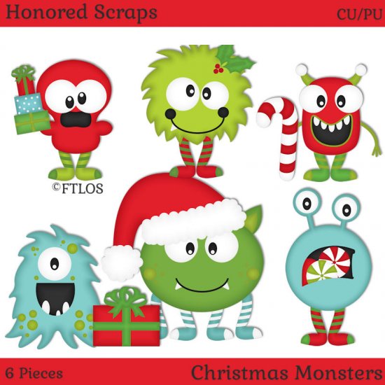 Christmas Monsters (CU/PU) - Click Image to Close