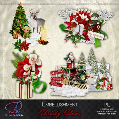 Christy Claus Embellishments
