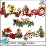 SWEET CHRISTMAS BORDERS - TAGGERS SIZE