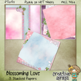 Blossoming Love Stacked Papers