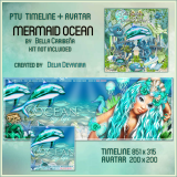Mermaid Ocean Timeline set 1