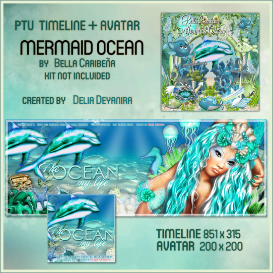 Mermaid Ocean Timeline set 1 - Click Image to Close