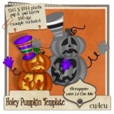 Holey Pumpkin Template
