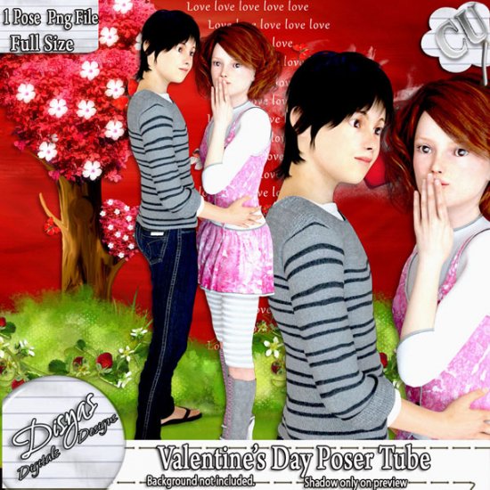 VALENTINE'S DAY POSER TUBE PACK CU - Click Image to Close