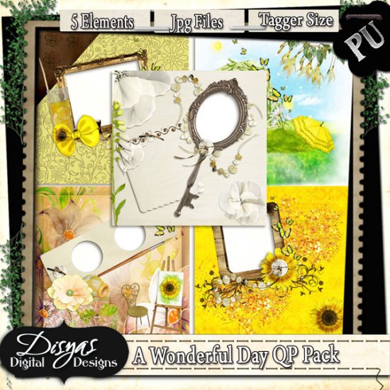 A WONDERFUL DAY QUICK PAGE PACK TAGGER SIZE - Click Image to Close