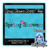 Spring Showers Word Art Script
