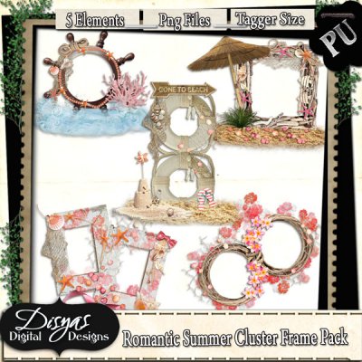 ROMANTIC SUMMER CLUSTER FRAME PACK TAGGER SIZE