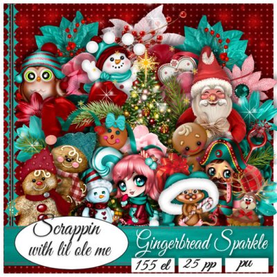 Gingerbread Sparkle Taggers Kit