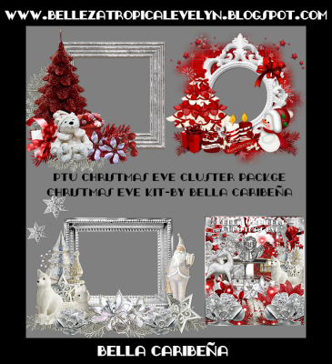 Christmas Eve Cluster Frames Package