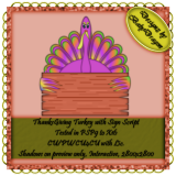 Thanksgiving Turkey with Sign Script