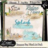 SUMMER FUN WORD ART PACK TAGGER SIZE