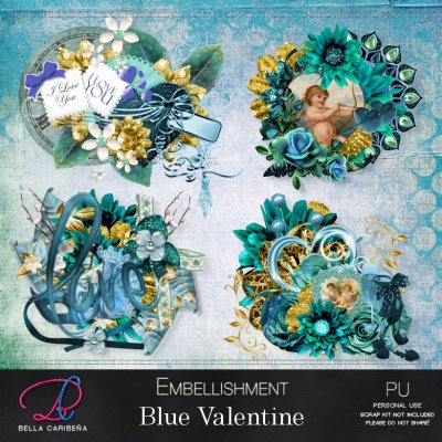 Blue Valentine Embellishments