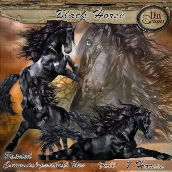 Black Horses Painted - Click Image to Close