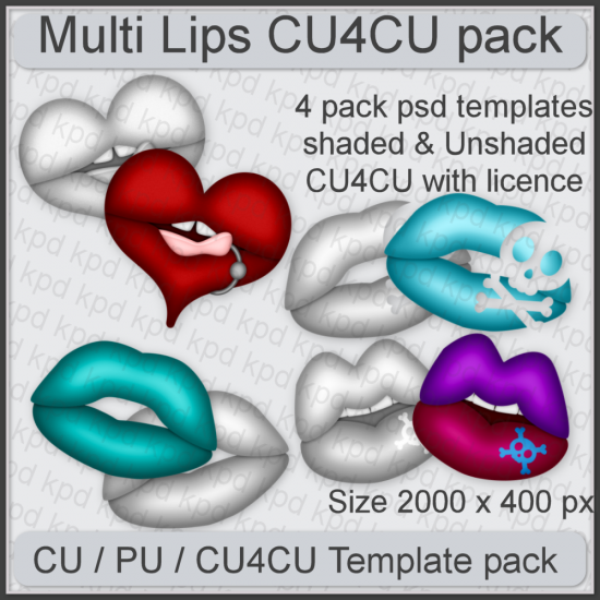 Multi Lips Template Pack - Click Image to Close