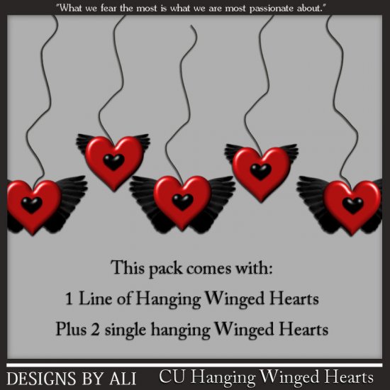 CU Hanging Winged Hearts TS - Click Image to Close