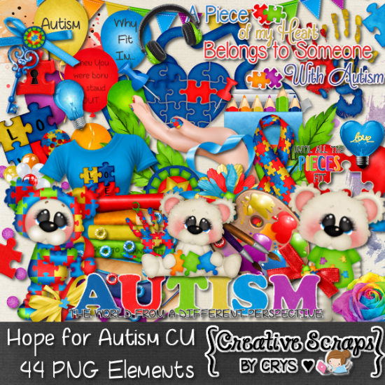 Hope For Autism CU Pack - Click Image to Close