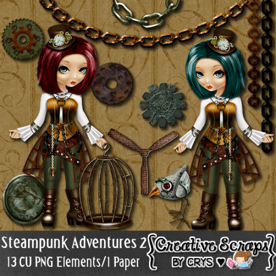 Steampunk Adventures CU Pack 2 - Click Image to Close