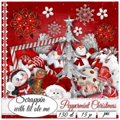 Peppermint Christmas Taggers Kit