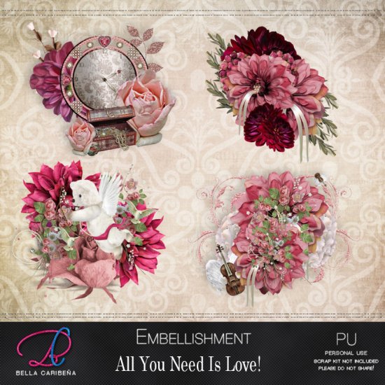 All You Need is Love Emb - Click Image to Close