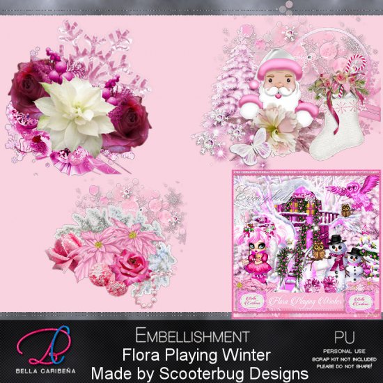 Floras Playing Winter - Click Image to Close