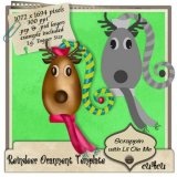 Reindeer Ornament template ( lg tagger size )