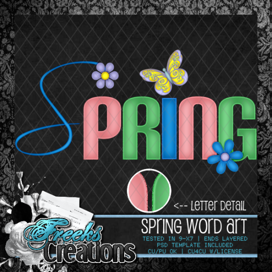 Spring Word Art - Click Image to Close