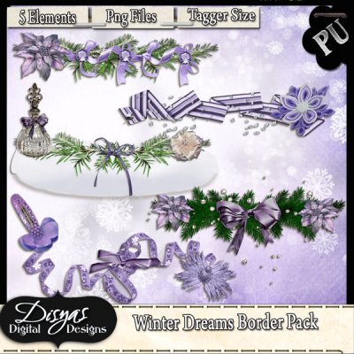 WINTER DREAMS BORDER PACK - TAGGER SIZE