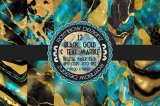 Black, Gold & Teal Marble Papers
