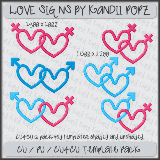 CU4CU Love Signs Template Pack - Click Image to Close