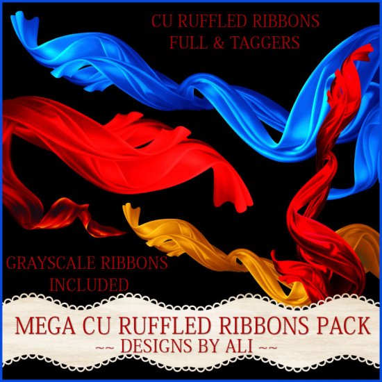 Mega CU Ruffled Ribbons Pack FS & TS - Click Image to Close