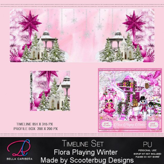 Floras Playing Winter - Click Image to Close