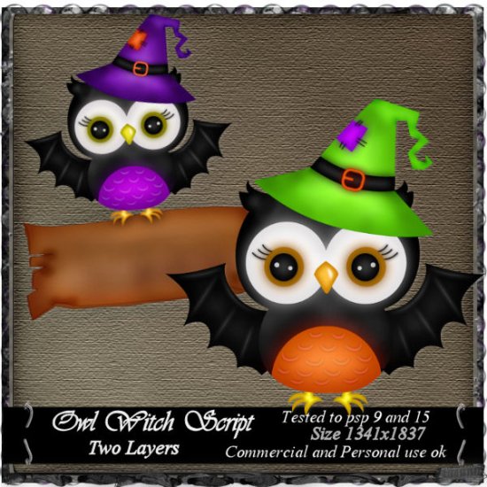 Owl Witch Hat (Script) - Click Image to Close