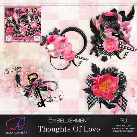Thoughts Of Love Embellishments - Click Image to Close